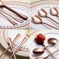 thumbnail image 6 of Copper Long Handle Spoon, Coffee Stirrers, Premium Stainless Steel Coffee Spoons, Ice Tea Spoons, Ice Cream Spoon, Cocktail Stirring Spoons, Tea Spoons, Set of 8 (Rose Gold), 6 of 7