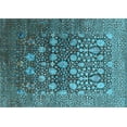 thumbnail image 1 of Ahgly Company Indoor Rectangle Oriental Light Blue Industrial Area Rugs, 2' x 4', 1 of 4