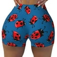 thumbnail image 2 of Cauagu Colorful Ladybird for Womens Workout Impact Shorts,Booty Biker Shorts High Waisted Elastic Athletic Shorts for Yoga Gym Running Sports-Small, 2 of 8