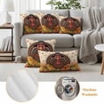 thumbnail image 6 of Fall Turkey Outdoor Waterproof Pillow Covers, Autumn Harvest Pumpkin Vegetable Thanksgiving Decorative Square Throw Pillowcase Sofa Cushion Sham for Patio/Couch/Chair, 16"x16" 2 Pack, 6 of 8