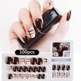 thumbnail image 2 of Soidarity 1 Juego de uñas sin pegamento de longitud media estilo cuadrado prensa mate en envolturas de cobertura completa suministros de salón kit de Juegos de manicura Doce Soidarity CE011881-12B, 2 of 6