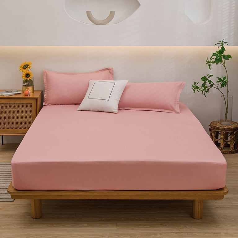 "Homxi" Full / Queen Size Fitted Sheet - 70x78 Inches, Khaki Color, Soft Cotton, Deep Pocket