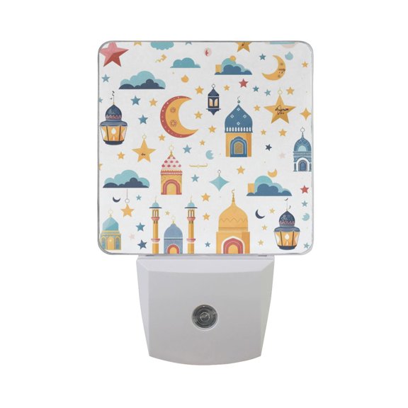 Lantern Star Tower Moon Night Light 2 Pack LED Nightlight Plug into Wall Dusk to Dawn Sensor Soft White