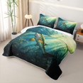 thumbnail image 3 of Erosebridal Jungle Pike Fish Bed Spread Queen for Men, Rustic Animals Queen Coverlet Set, 3 Pieces, 3 of 7