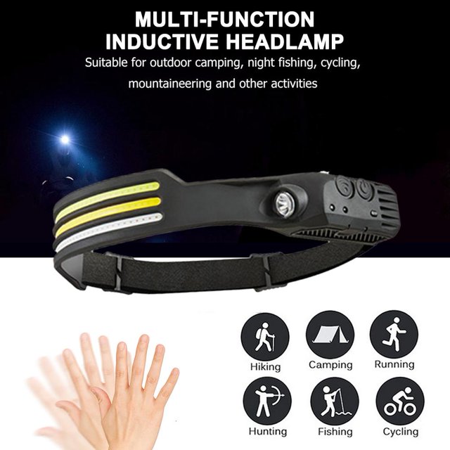 Faro Linterna frontal duradera recargable por USB lámpara frontal fuerte para acampar al aire libre correr montar pesca trabajo iluminación FLhrweasw Nuevo