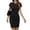 Black, variant on Summer Bodycon Dresses for Women Casual Ruched Short Sleeve Crewneck Mini Dress, XL