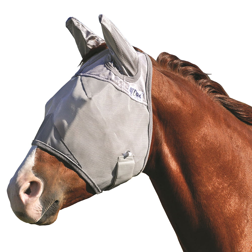CASHEL STANDARD COOL FLY MASK Arab HORSE With COVERS Long NOSE sun protection 