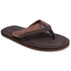 Nautica Men's Flip Flop, Rustic Style Fabric Lined, Beach Sandal-Cadman-Brown-9