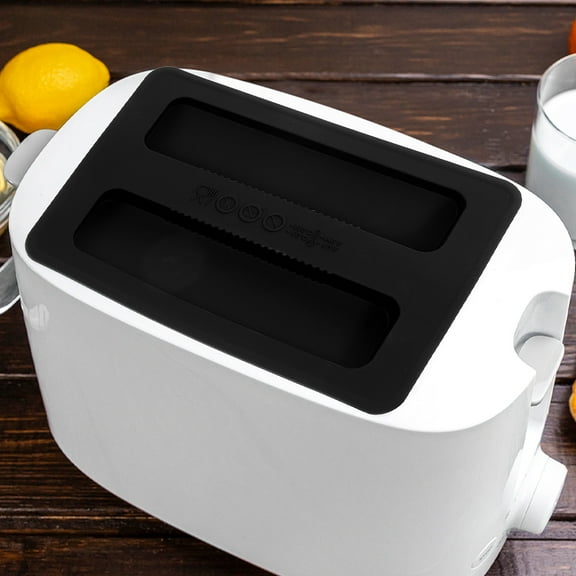 OFFIGAM Toaster Lid Cover 2Pcs in Gray and Black for Toaster Machine with Flat Surface Design