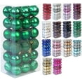 thumbnail image 1 of Bola de Navidad Bola de decoración de árbol de Navidad inastillable Adornos de bolas de Navidad Bola de decoración de fiesta de boda de vacaciones 1,6 "(4 cm) Juego de 36 piezas (azul, 1 of 4
