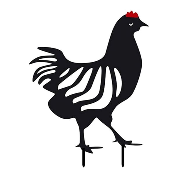 Yuarrent Letrero de jardín con forma de animal de gallo: acrílico de amplia aplicación resistente al sol y al agua, antioxidante Jardín y Patio A