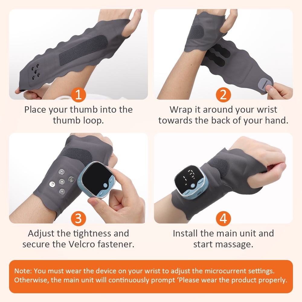 Electric Heating Wrist Massager, Smart Wrist Thumb Support Heating Pad Wrist Sleeve, Wrist Brace Carpal Tunnel for Right Left Hand, Compression and Support Fitness Lovers