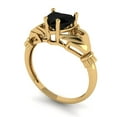 thumbnail image 2 of Claddagh Engagement Ring for Women - 1.06ct Natural Onyx in 14K Yellow Gold Promise Ring, 2 of 6