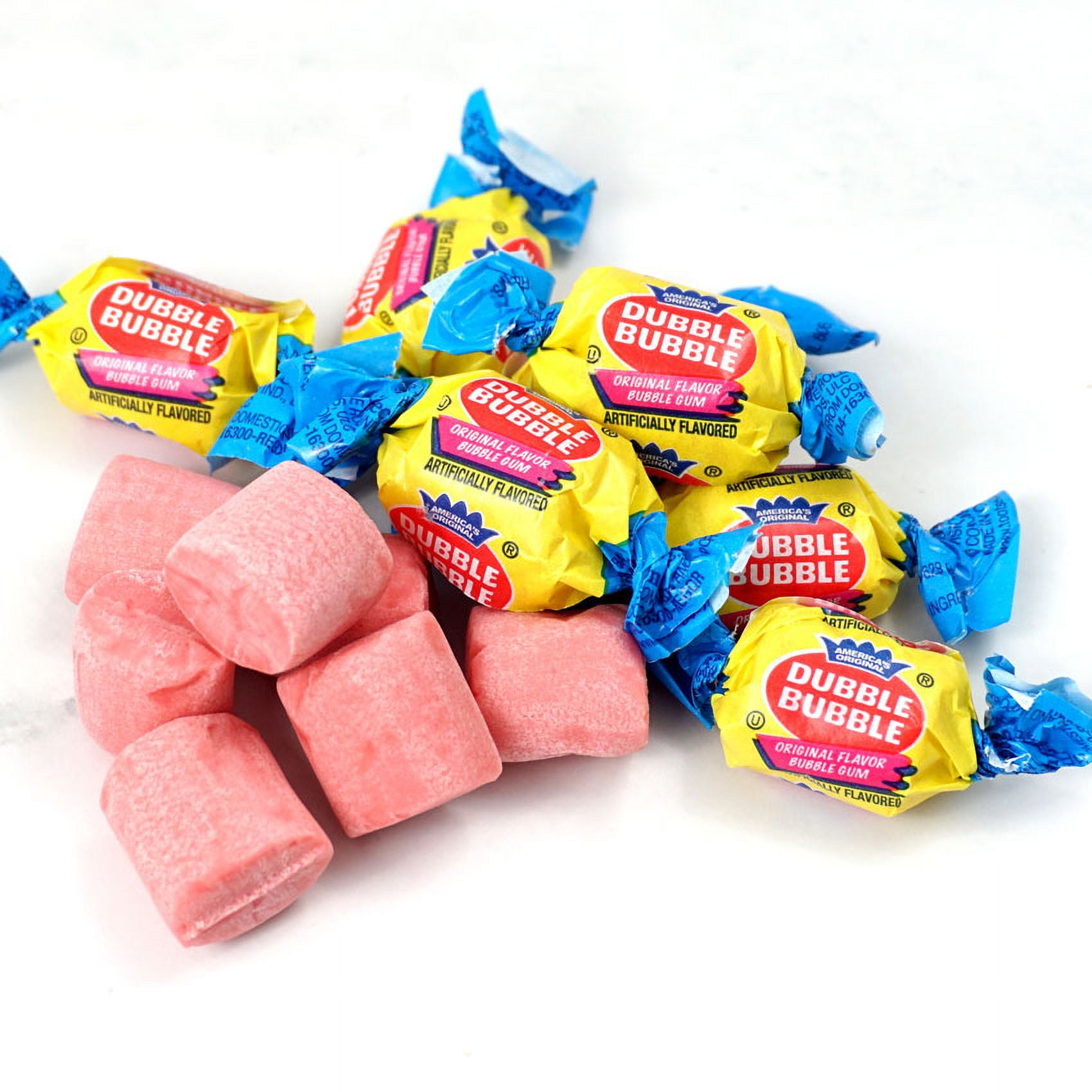 Dubble Original Classic Bubble Gum - 5 Pound Bulk Bag (Approx. 350 Pieces) - Individually Wrapped Gum (Original - Pink Gum)