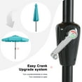 thumbnail image 4 of MASTERCANOPY 9ft Patio Market Umbrella with Valance, Tilt and Crank, Turquoise, 4 of 6