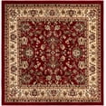 thumbnail image 3 of Unique Loom Sialk Hill Collection Area Rug - Washington (5' Square Burgundy/Cream) Floral Traditional Perfect For Living Room Bed Room Dining Room Office, 3 of 9