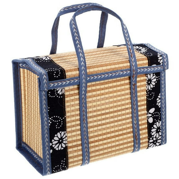 1 x Picnic woven basket-As Shown