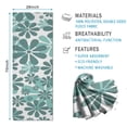 thumbnail image 2 of Teal Daisy Flower Pattern Hot Yoga Mat Towel Non Slip for Hot Yoga - Quick-Drying Yoga Mat Cover with 4 Corner Pockets with Travel Bag - Hot Yoga Towel Non Slip Grip Moisture Wicking Sweat 70"x26", 2 of 6