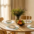 thumbnail image 5 of Sage Green Eucalyptus Leaves Round Placemats Set of 4 for Dinning Tables,Heat-proof Braided Table Mats 13 Inch,Spring Summer Botanical Floral Washable Place Mat for Kitchen Restaurant Party Table, 5 of 9