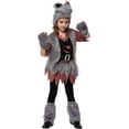 thumbnail image 3 of Joyfy Girls Wolf Costume Set, Children's Werewolf Costume, Girls Horror Halloween Costume, 3 of 7