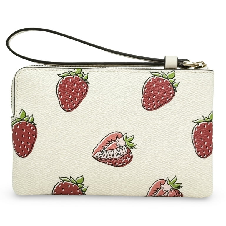COACH苺ポシェット 🍓 NWT Coach Jamie Camera Bag Wild Strawberry Print In Leather