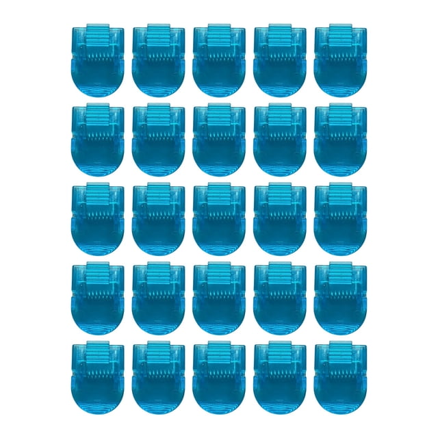 25Pcs Cubicle Clips, Fabric Panel Cubicle Accessories Fabric Partition Panel Messages Hooks Office Photos Wall Clips for Notes Memos(Light Blue)