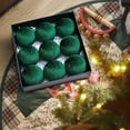 thumbnail image 5 of Kugisaki Christmas Decor 9 PCS Velvet Christmas Balls Decorations, 8cm/3.15in Christmas Tree Hanging Balls Multiple Color, Christmas House Holiday Party Decoration, 5 of 6