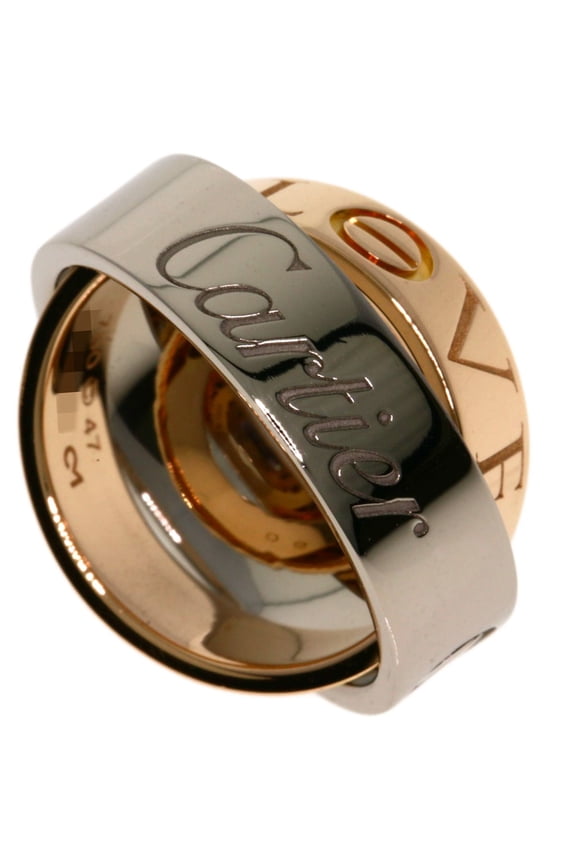 Pre-Owned Cartier Secret Love Ring #47, 18K White Gold/18KPG, Women's Ring, CARTIER