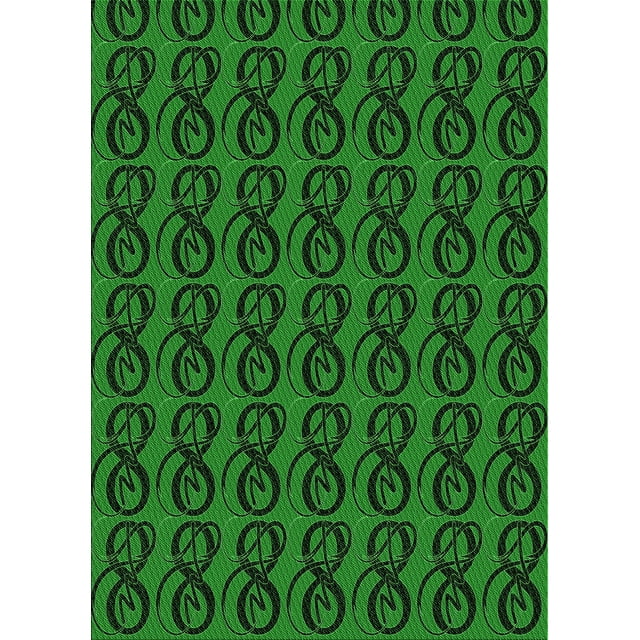 Ahgly Company Tapis d'Intérieur Lavables en Machine Rectangle Transitionnel Vert Émeraude Profond, 2' x 5'