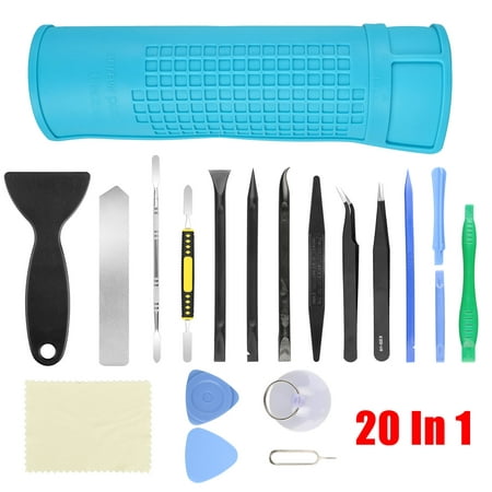 20 in 1 Opening Pry Tool Kit with Silicone Repair Work Mat, Professional Repair Tool Kits for Mobilephone/Laptop/Computer/Sports