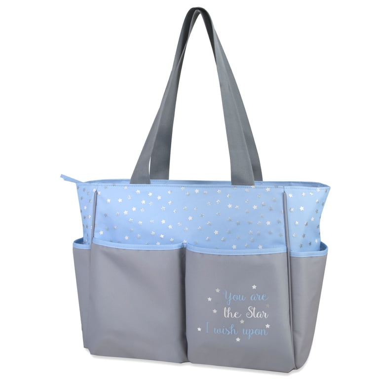 Baby Essentials Diaper Bag Tote 5-Piece Set, Blue photo 3