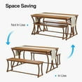 thumbnail image 2 of Tribesigns 51-Inch Dining Table Set with 2 Benches & Table Runner, Dining Room Table Set for 4-6, 2 of 6