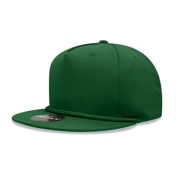Decky 1041 5 Panel High Profile Structured Cotton Blend Snapback-Forest