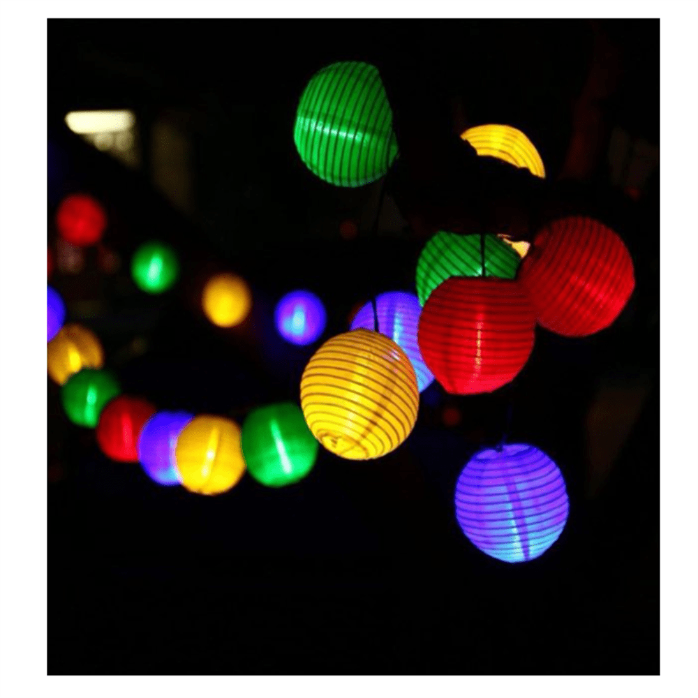 Lantern String Lights, Solar String Lights Outdoor Waterproof ,Hanging Christmas Lights, Colorful Mini Lantern String Lights For Easter Birthday Wedding Bar Backyard Lawn Patio Party Decor (20 LED)