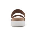 thumbnail image 2 of CLIFFS BY WHITE MOUNTAIN Womens Brown 1 Platform Double Band Side Gore Cushioned Odyssey Round Toe Wedge Slip On Slide Sandals 9.5 M, 2 of 4