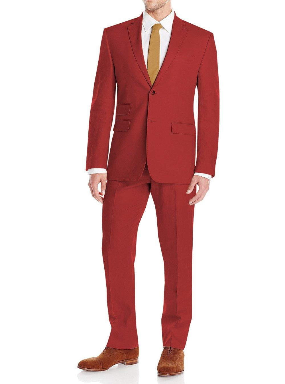 DTI GV Executive Men's Linen Suit 2 Button Modern Fit Summer Blazer