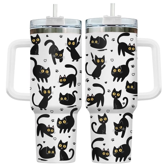Vaso de café 34HD Black Cat 1.2 L con aislamiento de acero inoxidable