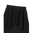thumbnail image 5 of LiiYii Kids Girls High-Low Chiffon Lyrical Dance Wrap Skirts Contemporary Jazz Latin Dance Outfit Black 16, 5 of 7
