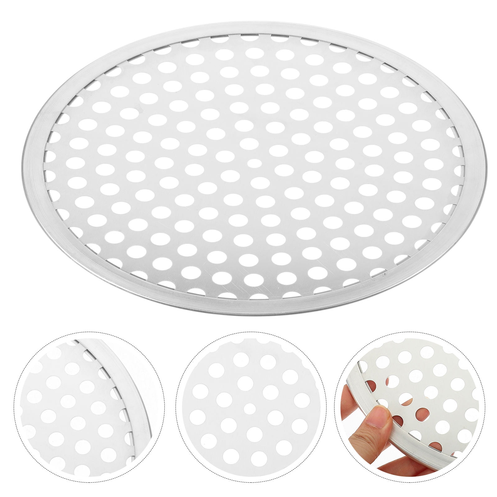 Stainless Steel Pizza Pan - 26cm Round Metal Tray For Baking, Fruit, Cake (Oven & Dishwasher Safe) - View #7