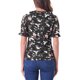 thumbnail image 3 of Blusa de mujer con volantes florales, escote en V y mangas cortas abullonadas INSPIRE CHIC, 3 of 5