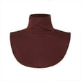 thumbnail image 3 of Women‘S Top With False Neck Guard  Removable Striped Print/Solid Turtleneck Blouse, 3 of 5