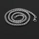 thumbnail image 5 of Collar de cadena de acero inoxidable plateado de 3MM "para hombre Fernando collar de cadena de acero inoxidable, 5 of 6
