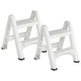 thumbnail image 1 of Rubbermaid EZ Two Step Durable Folding Plastic Ladder Step Stool, White (2 Pack), 1 of 9