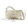 thumbnail image 1 of Bolso de viaje para mujer Bolsos de hombro tejidos con cuerda de algodón Monedero de ganchillo de verano (Blanco) Ndcxsfigh Para Estrenar, 1 of 5