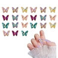 thumbnail image 1 of 21 piezas de adornos de mariposa 3D para uñas, cristales de diamantes de imitación transparentes, lazo de diamantes de imitación de mariposa de cristal para arte de uñas, diseño de belleza,, 1 of 7