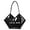 Black, variant on PVC Paper Women Tote Shoulder Bag Large Capacity Waterproof Handle Bag Trendy Washed Armpit Bag for Work Date