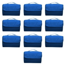 Roll Up Picnic Blankets Set of 10, Bulk Pack - Great outdoor blanket for Camping, Picnic, Beach, Sports, Outdoor Activities - Blue