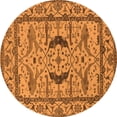 thumbnail image 1 of Ahgly Company Indoor Round Oriental Orange Industrial Area Rugs, 6' Round, 1 of 4