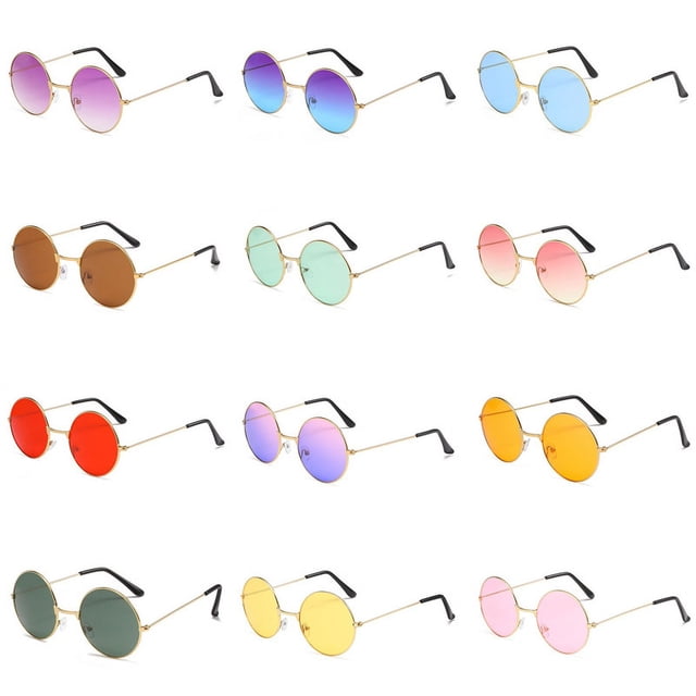 Gafas de sol redondas retro Gafas marinas Gafas de sol con montura redonda Gafas de montura redonda de tendencia colorida