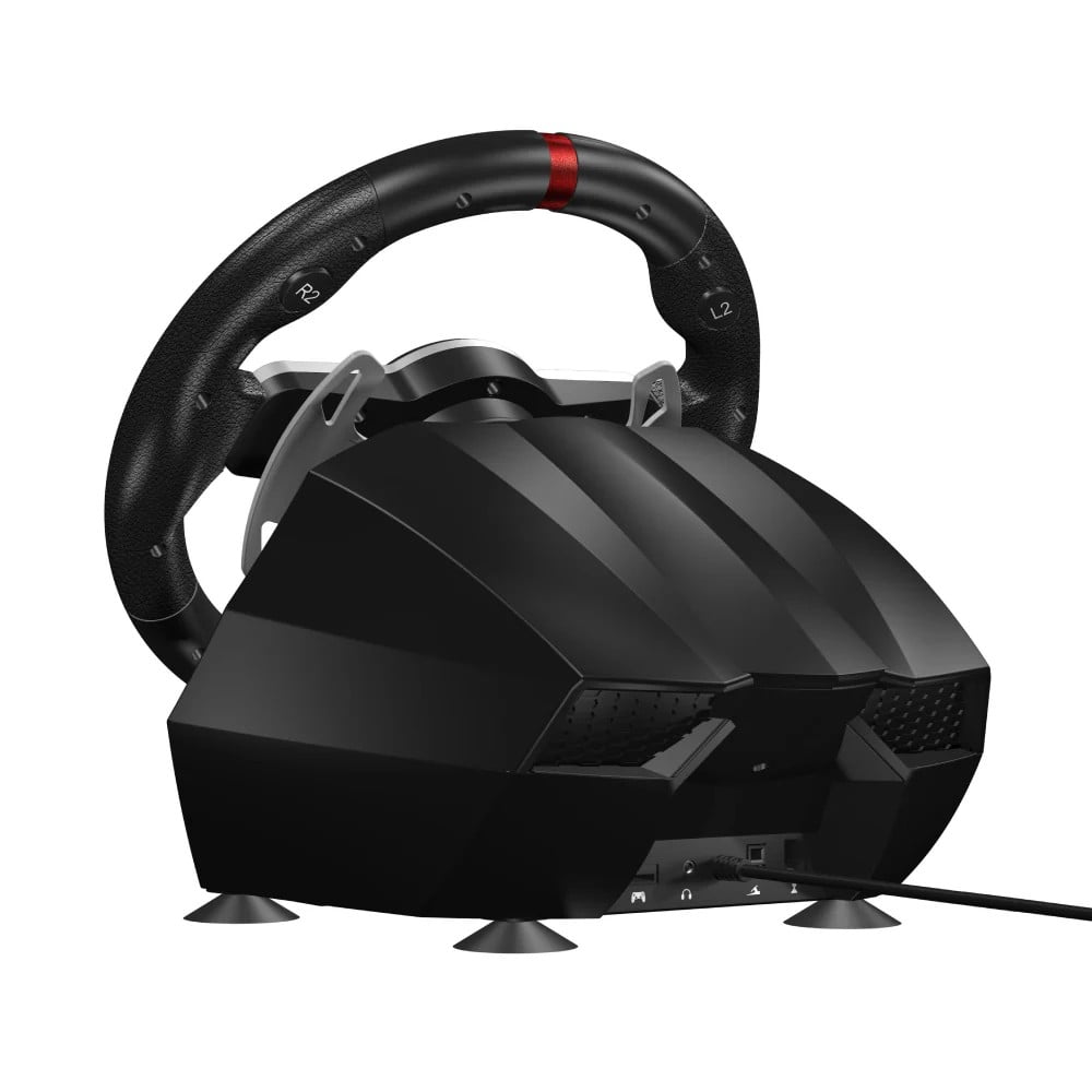 Flashfire SUZUKA 900A Racing Steering Wheel and Pedals for PC, PS3, PS4, Xbox 360, XBOX ONE, XBOX Series X/S and Nintendo Switch, Black